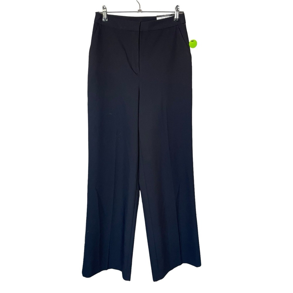 Worthington High Waist Wide Leg Dress Pants Womens 4 Black Stretch Trouser New‎